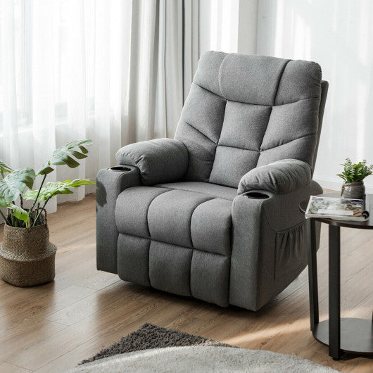 Electric Power Lift Recliner Massage SofaLight Gray