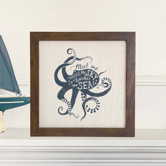 Meet Me (Octopus) - Framed Sign